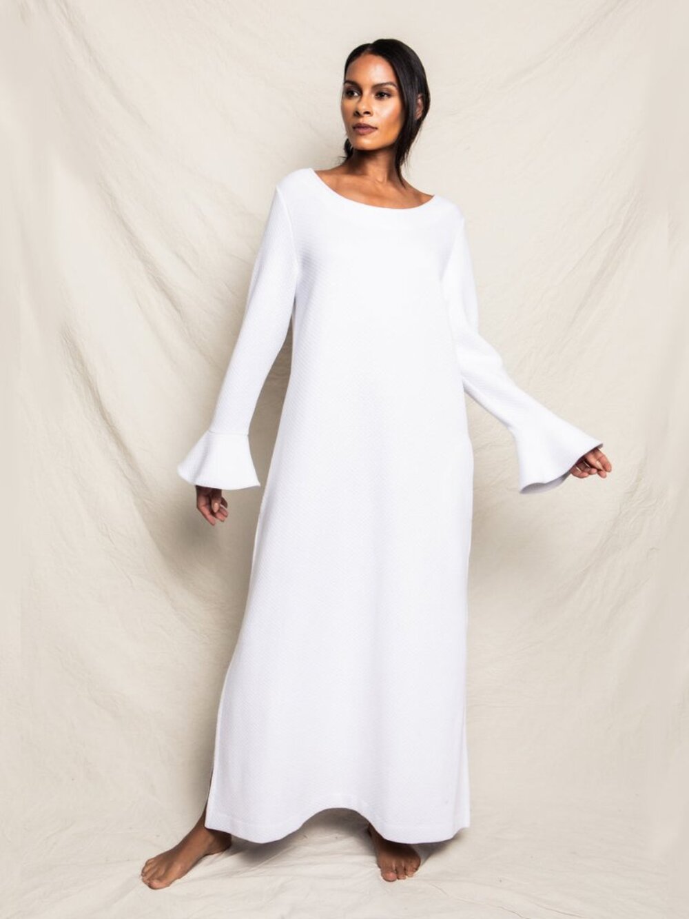 NWT - Petite Plume Women's Pima Ophelia Nightgown in White, Size XS - Picture 2 of 6